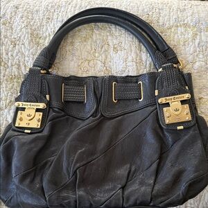 VINTAGE Y2K JUICY COUTURE SOFT LEATHER BLACK PURSE